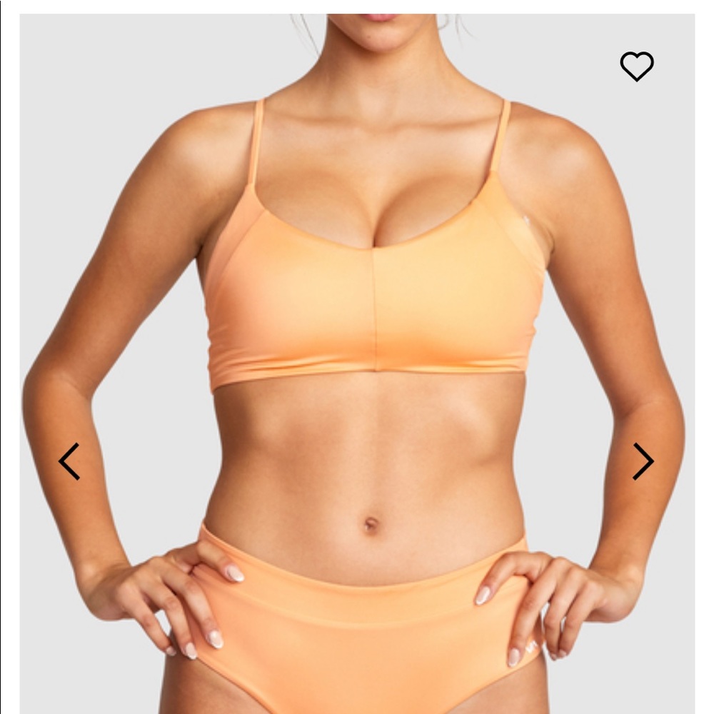 NWT - RVCA Wilder Cross-back Tie Bikini Top